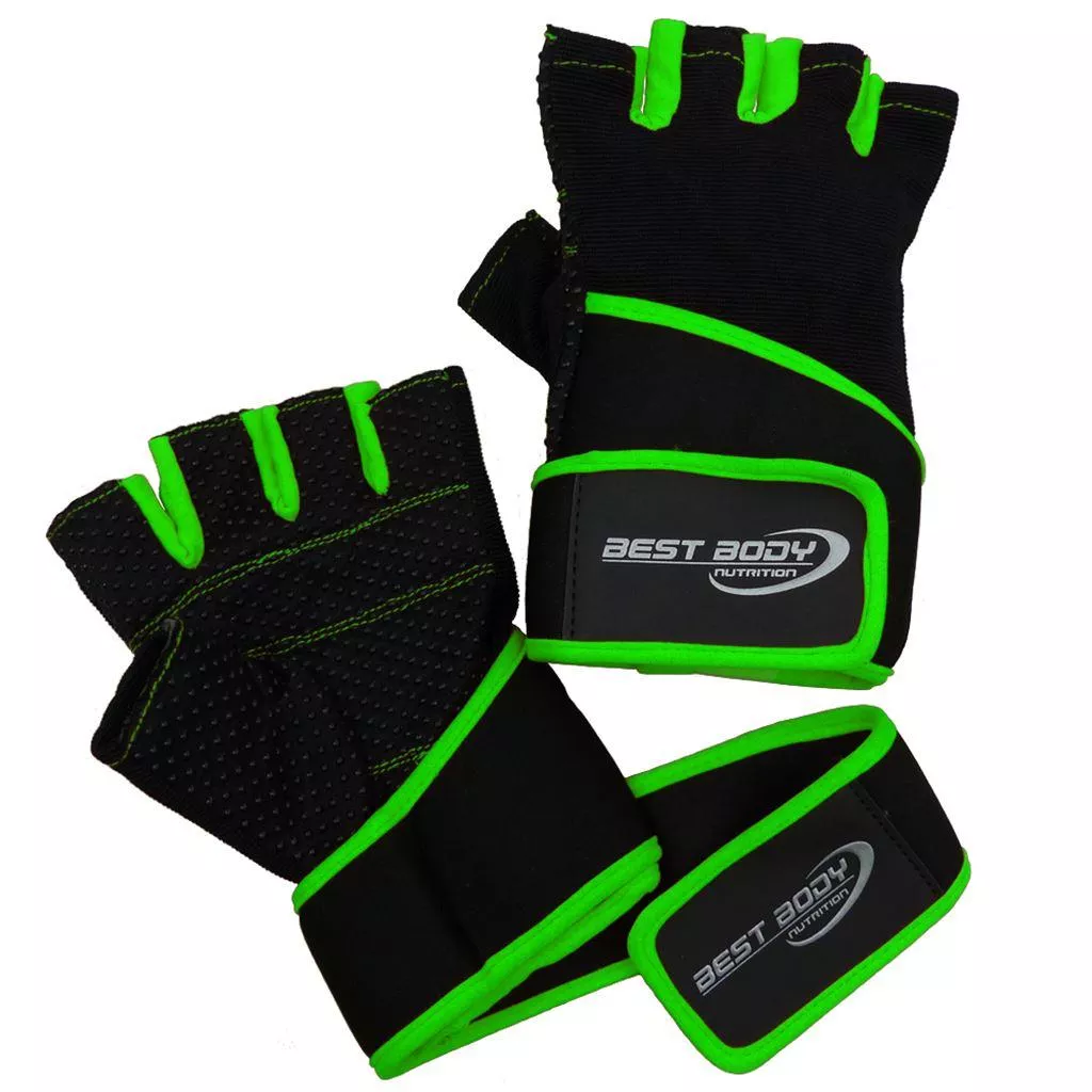 Best Body Перчатки с Нпульсн. Fitness Gloves Fun (Неоново-Зеленые)