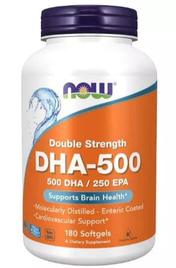 NOW DHA 500mg 180 sgels фото