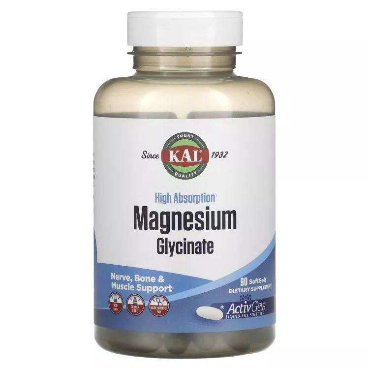 KAL Vitamins Magnesium Glycinate ActivGels 90 sgels