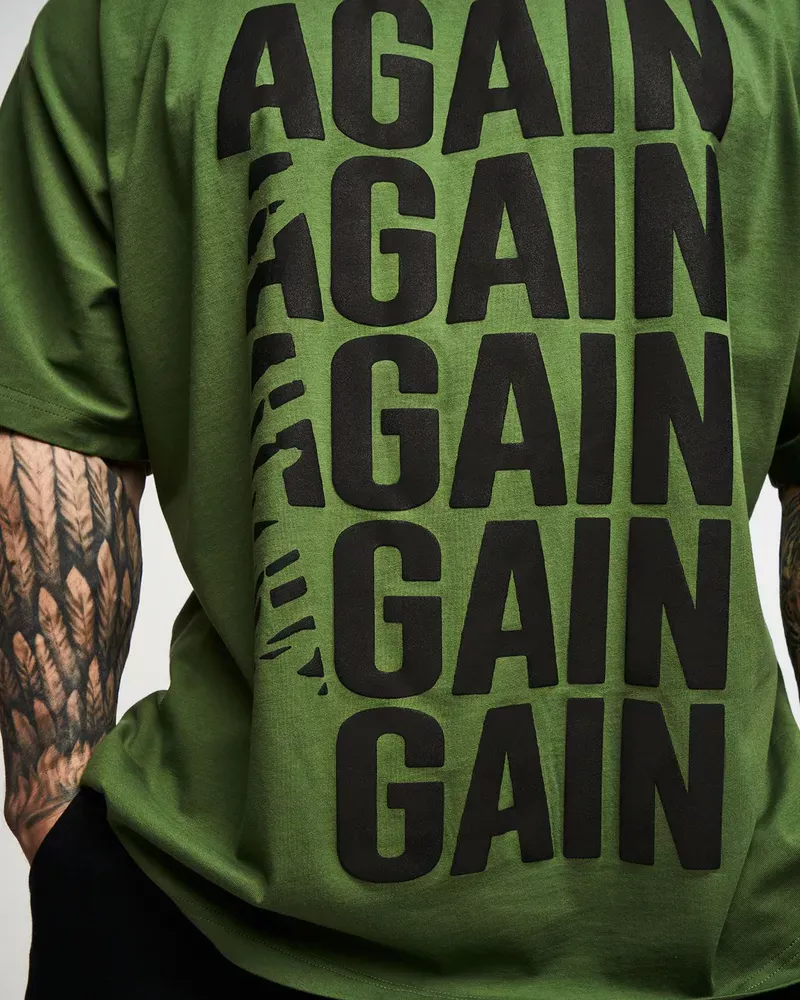 Master of Gains Футболка с Принтом GAIN Зеленая