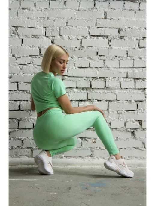 FitRule Топ и тайтсы для спорта Milky Green
