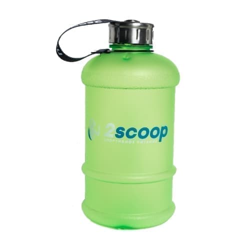 2scoop Бутыль 2.2 L прорезиненный металлическая крышка (Зелёный) фото