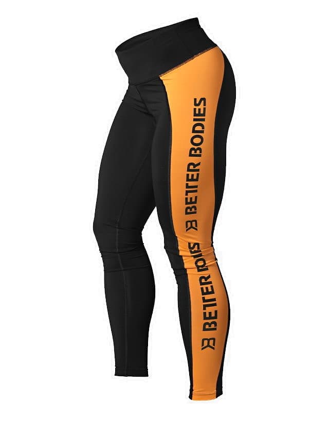 Better Bodies Side panel tig,лосины черный с оранжевым фото