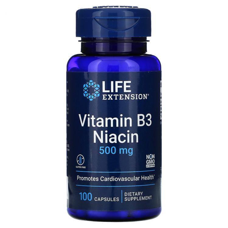 LIFE Extension Vitamin B3 Niacin 500mg 100 caps