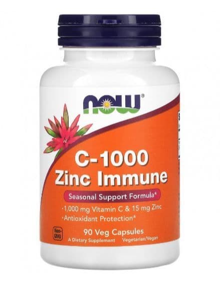 NOW C-1000 Zinc Immune 90 vcaps