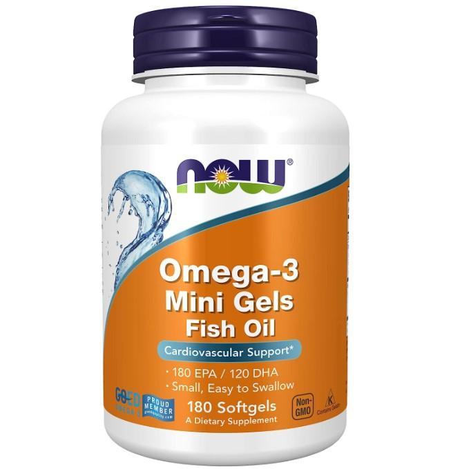 NOW Omega-3 Mini Gels 500mg 180 sgels
