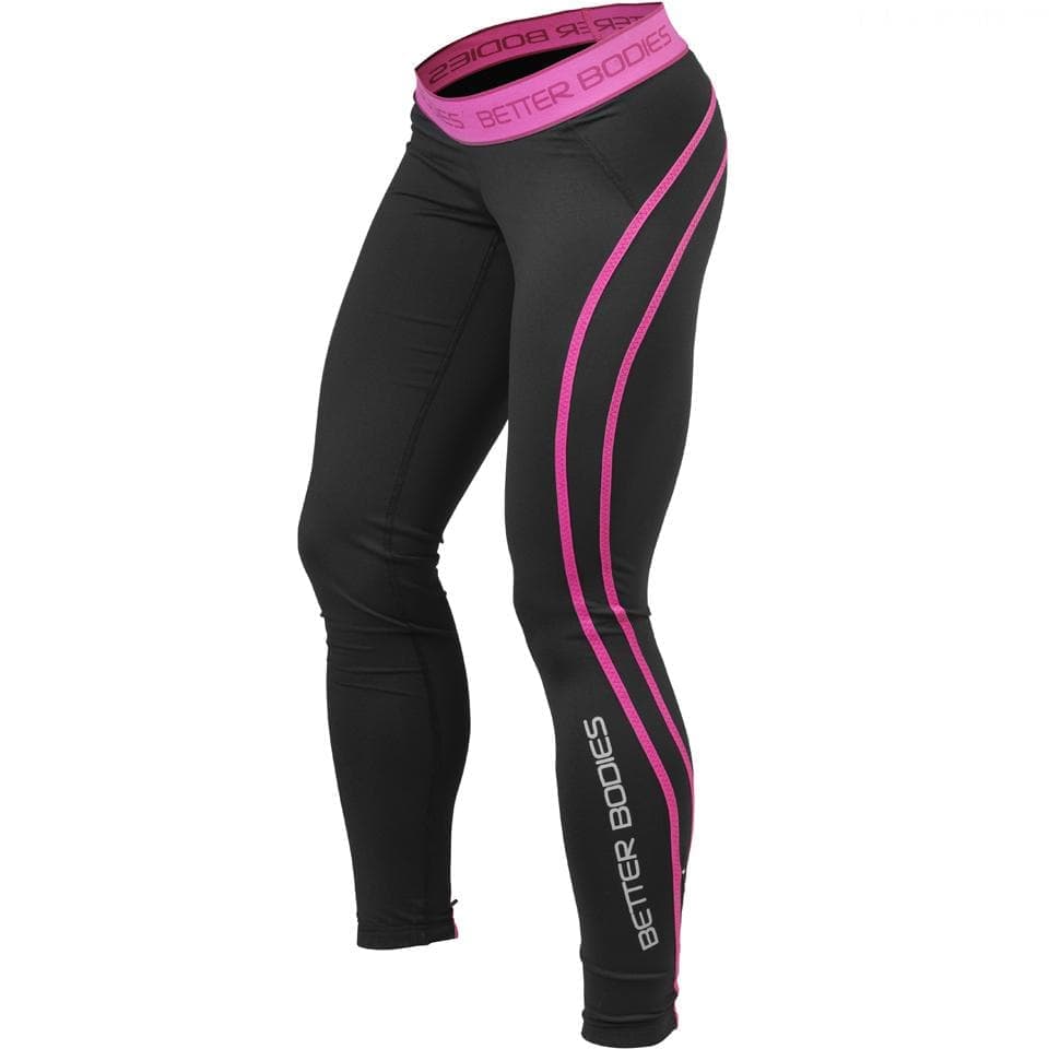 Лосины Better Bodies Athlete tights, леггинсы, черный/розовый фото