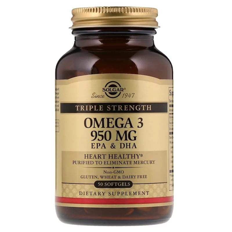 Solgar Omega-3 EPA & DHA Triple Strength 950 mg 50 caps фото