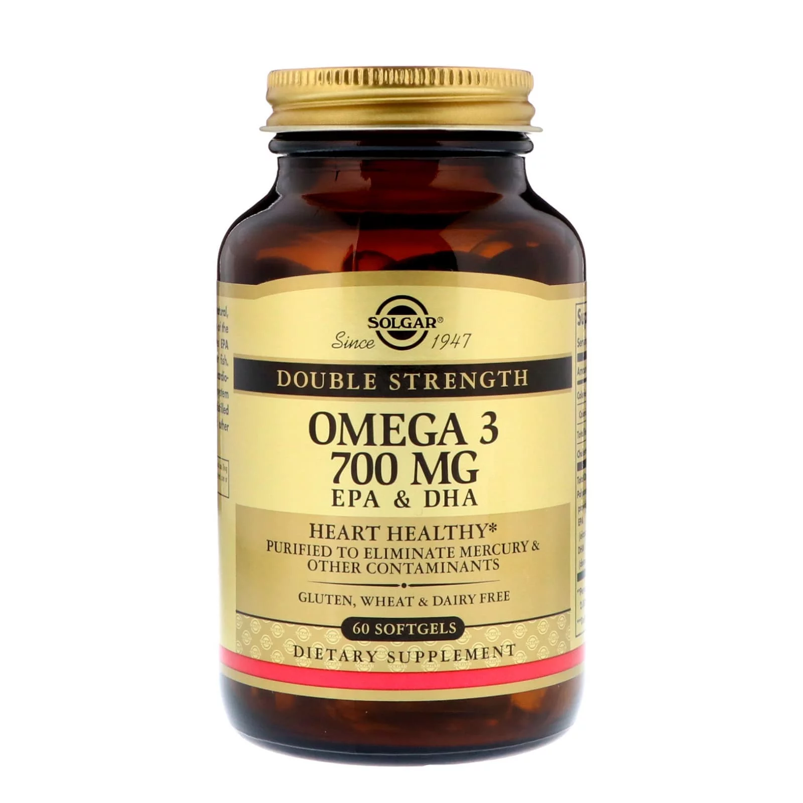 Solgar Omega-3 EPA & DHA Double Strength 700 mg 60 caps фото